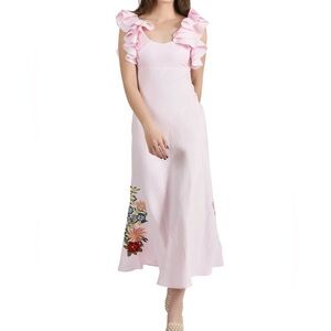 NEW Fanm Mon Lyndie Midi Dress Light Pink
